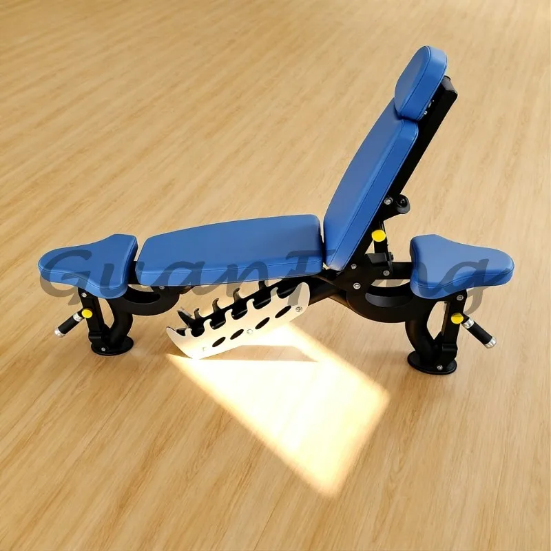 Foldable Adjustable Steel Dumbbell Bench, Flat‑Design Bench Press Fitness Rack for  Gym Weight Training Bodybuilding Exercise