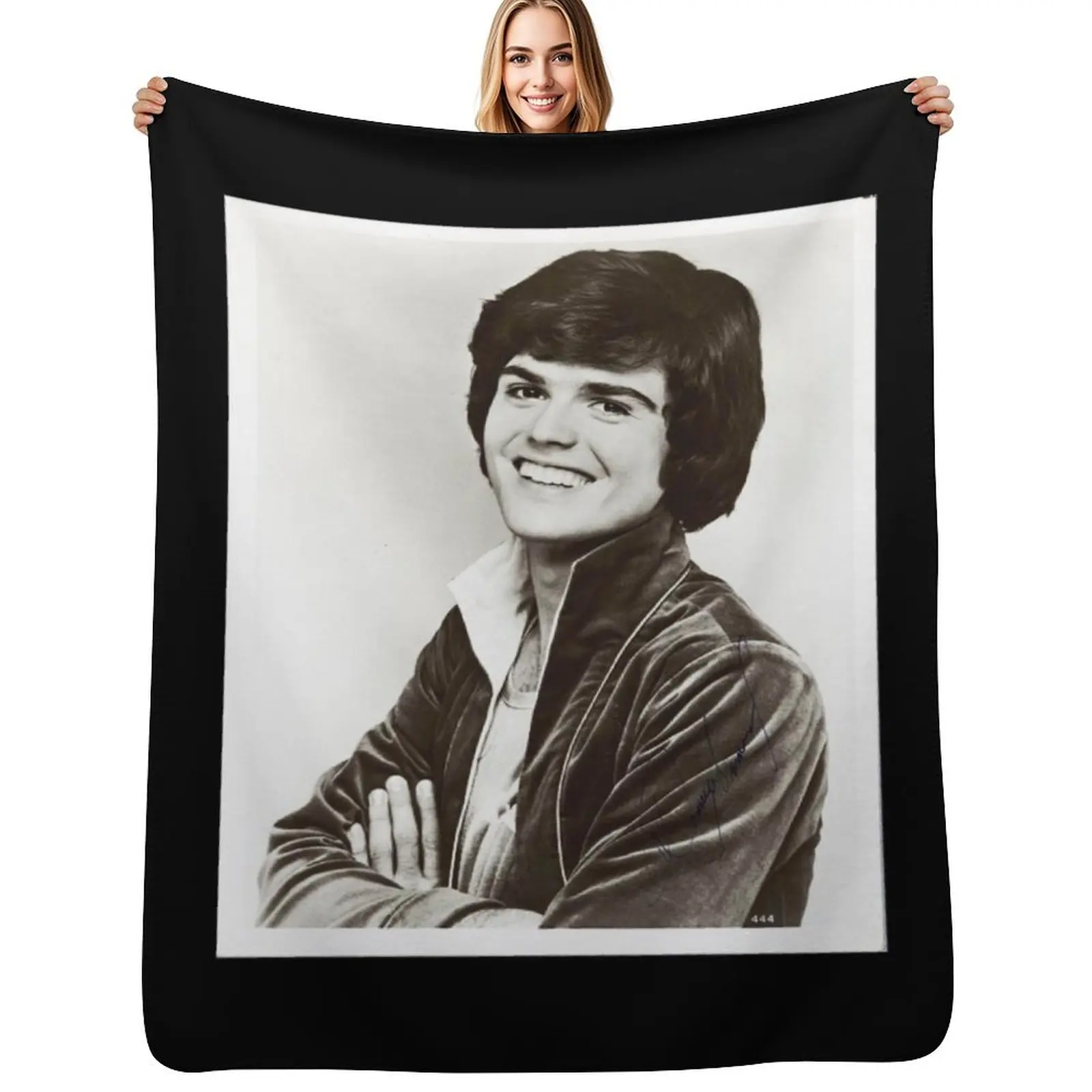 

Donny Osmond Autographs Throw Blanket Shaggy Furry Soft Blanket for Bedroom Living Room