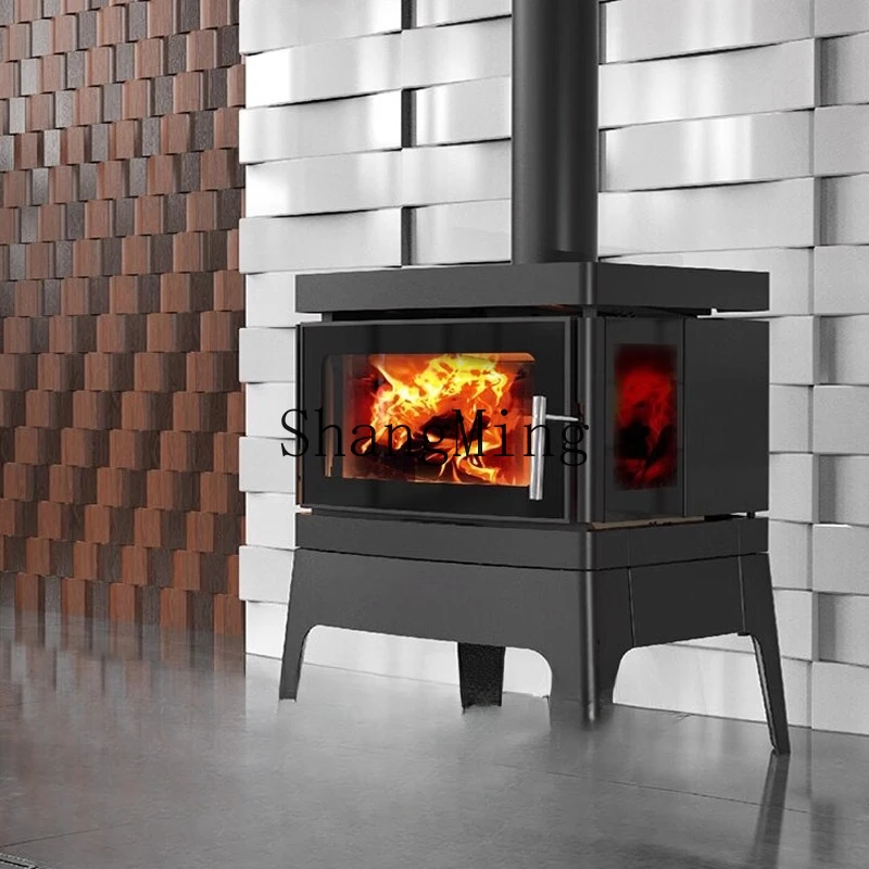 CL fireplace, real fire firewood indoor firewood heating villa homestay decoration freestanding fireplace