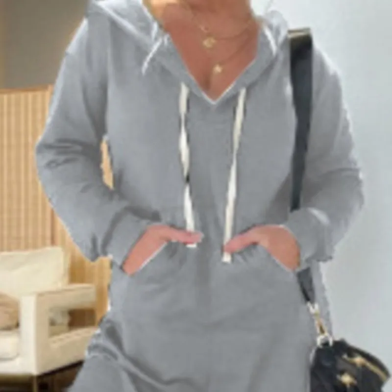 2024 Winter New Leisure Sportwear Elastic Fashion Elegant Hoodies Jumpsuit Women Long Sleeve One Piece Outfit Warm Overalls