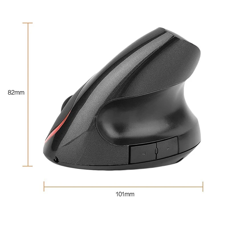 Delicate Texture-2.4 Ghz Wireless Vertical Ergonomic Optical Rechargeable 5D 2400DPI Gaming Mouse