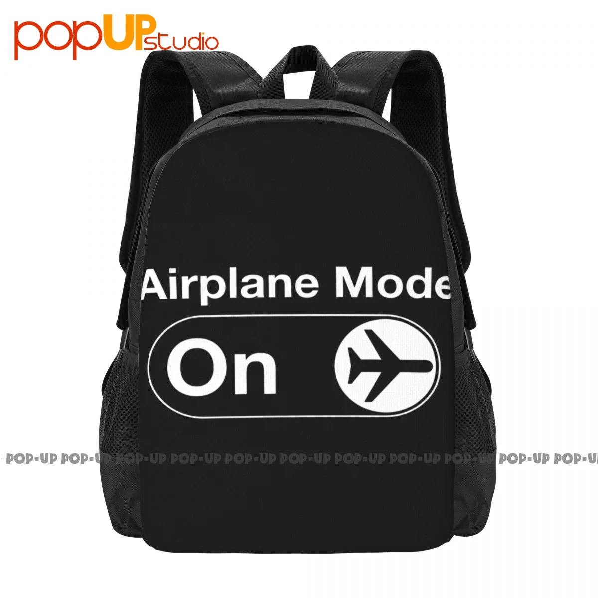 Airplane Mode On Flyer Pilot Airline Travel Backpack Large Capacity Bookbag Foldable Shopping Bag Riding Backpack