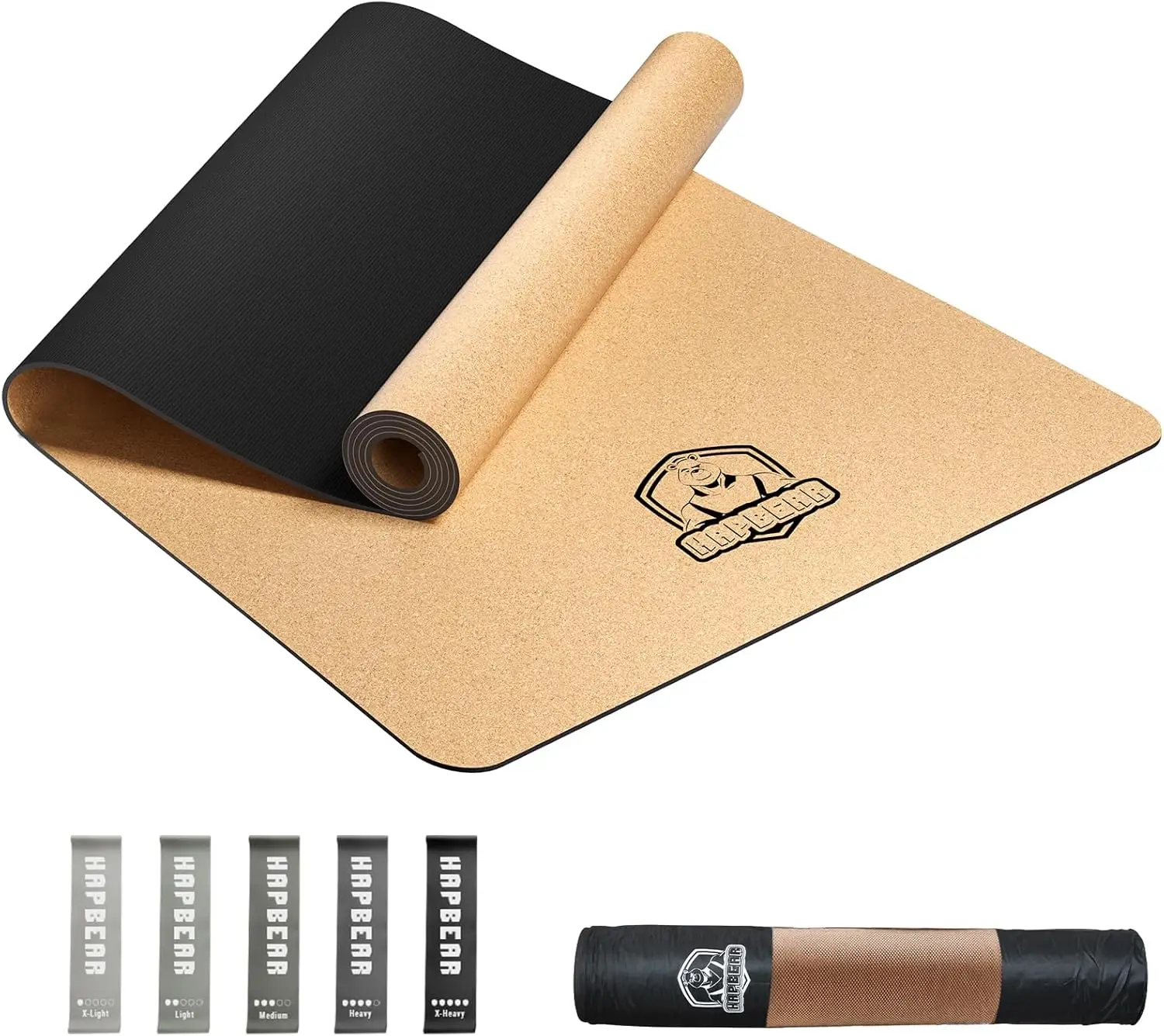 

Сверхширокий нескользящий коврик для йоги 72x36 дюймов с толщиной 6 мм, экологичный и прочный - в комплекте с эспандерами и сумкой для переноски