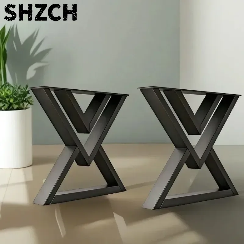 Metal Table Legs Heavy Duty Iron Desk Legs with Leveling Feet Industrial Dining Table Base Solid Steel Bar Counter Support Stand