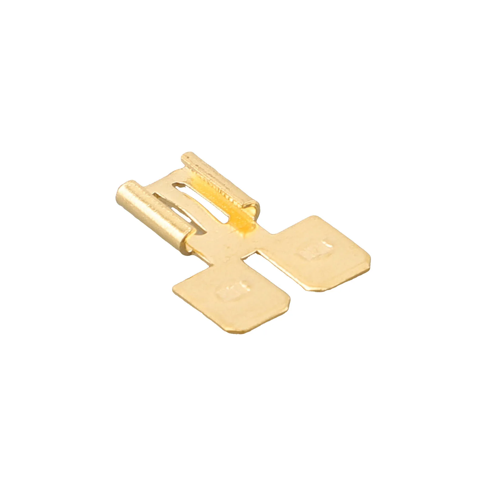 

0.23 Inch 6mm Female Tabs Double Piggyback Spade Connector Long-lasting Efficacy Premium Brass Material Secure Fit DIY Projects