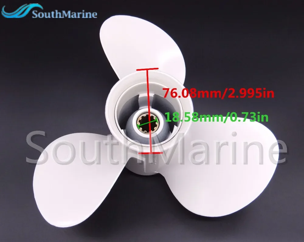 المروحة المصنوعة من سبائك الألومنيوم 9 7/8x12-F لمحرك ياماها 20hp 25hp 30hp الخارجي 9 7/8x12 -F 664-45954-00-EL