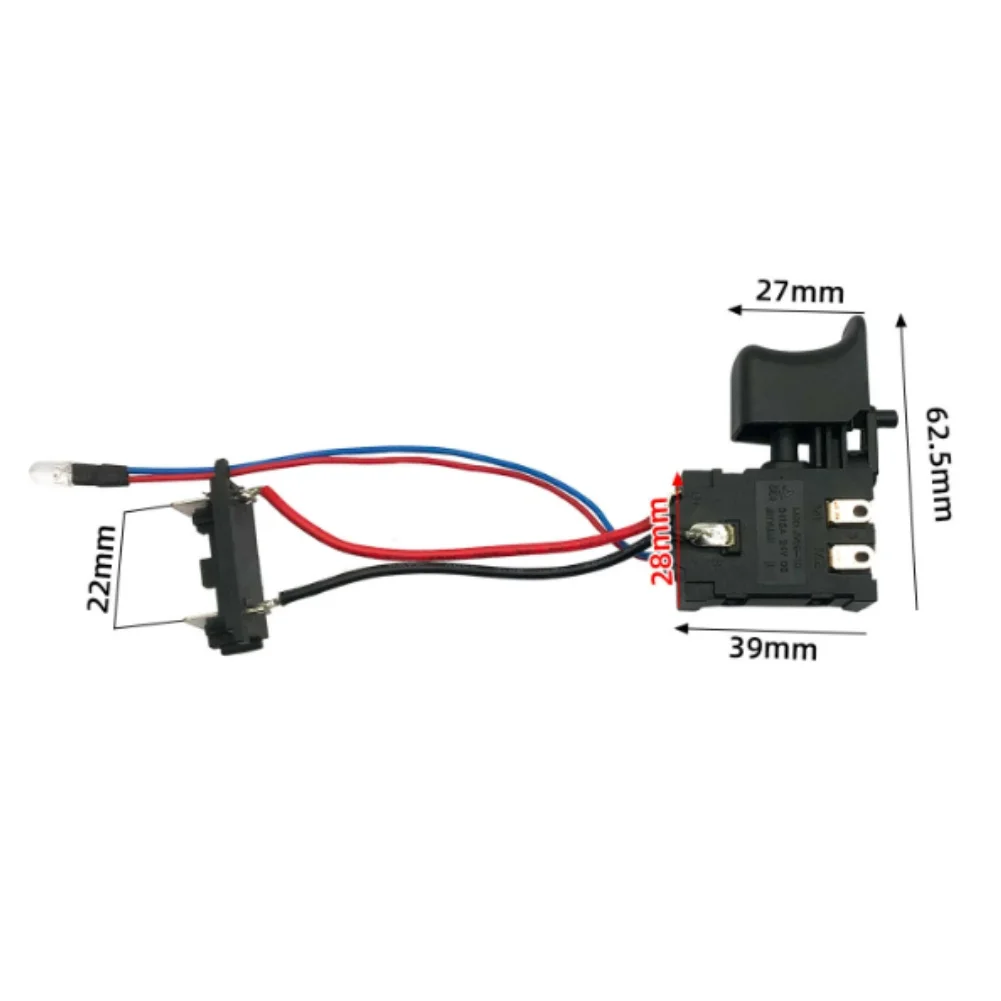 1pc Trigger Switch 21V Lithium Battery Power Plastic Wrench Switch For Cordless Electric Drill Control Button Switch