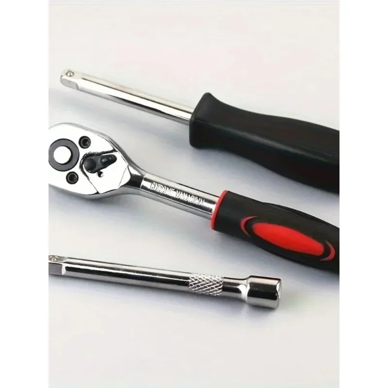 Bicycle Auto Repairing Tool Mech Car Repair Tool Kit Ratchet Torque Wrench Spanner Screwdriver Socket Set Combo Tools Kit 46pcs