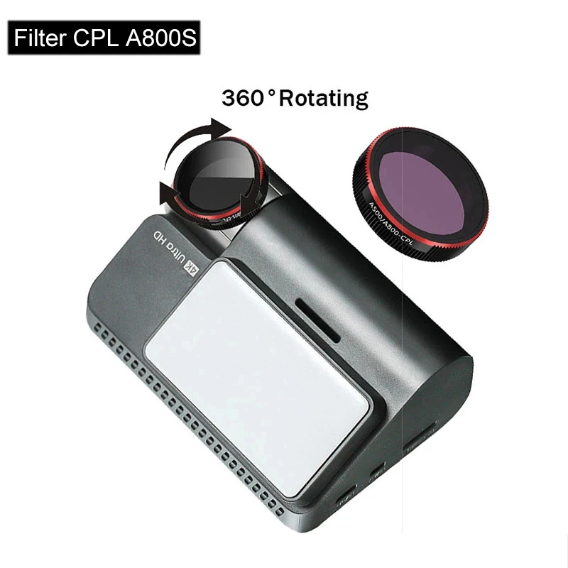 For 70mai Dash Cam 4K A800s CPL Polarizing or RC06 Rear camera  CPL Filter for 70mai A800s Accessory Set Static Sticker