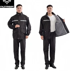 Raincoat and Rain Pants Set for Men and Women Outdoor Full-body Anti Rainstorm Riding Reflective Motorcycle Split Rider Raincoat