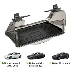 TEEQ Center Under Screen Storage For Tesla Model 3 Highland Model Y Tray Storage Box Behind The Screen Storage Box Accessories