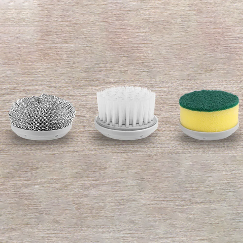 Electric Clean Brush Multifunctional Wireless Clean Brush 360 Degree Rotation 3 Replaceable Brush Heads Kichen Accessories