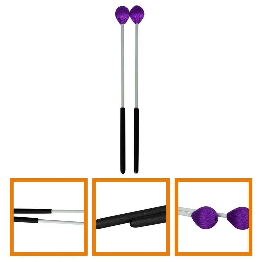 

1 Pair Marimba Mallets Durable Percussion Sticks Bright Yarn Heads Beginner Friendly Music Instrument Mallets For Rhythm