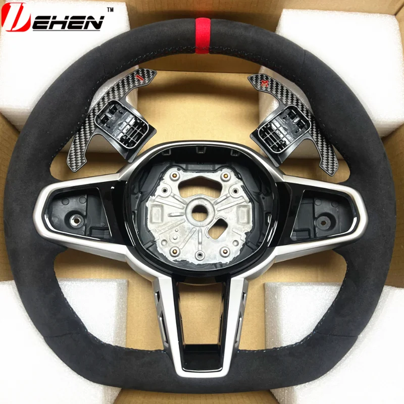 CS Alcantara Steering Wheel for BMW 1 2 3 4 5 6 7 8 Series G20 G26 G30 G80 G82 G87 G42 G05 G14 G06 G11 G12 G01 Car Accessories
