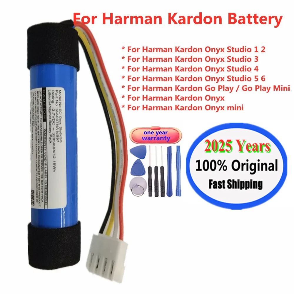 2025 Years Original Speaker Battery For Harman Kardon Onyx Studio 6 5 4 3 2 1 Onyx mini / Go Play Mini Battery Fast Shipping