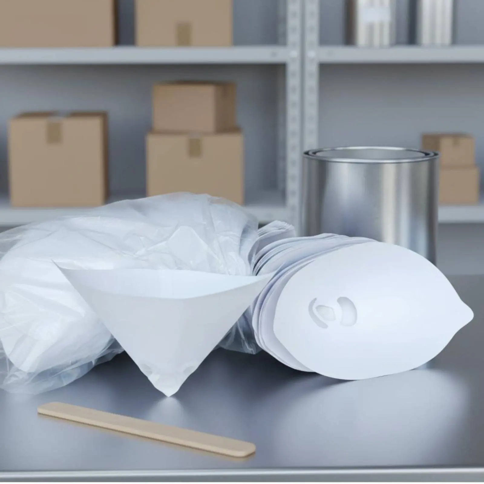 Paper Liquid Filter Funnel Super Fine Filter Paper Funnel 200 Mesh Strainer Filtering Tools for Paint Shop, Chemical Work view 2