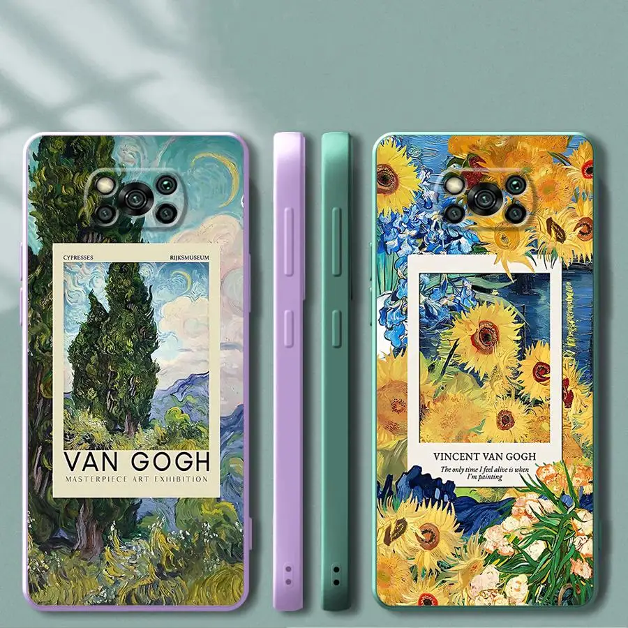 Art Van Gogh Oil Painting Phone Case for Xiaomi Poco X3 NFC C71 F5 F3 X4 X3 Pro F4 C85 Soft Cover