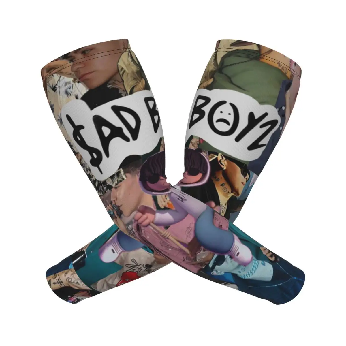 Junior H Merch Sad Boyz 팔 슬리브 남성 여성 태양 자외선 차단 문신 커버업 스포츠 쿨링 사이클링