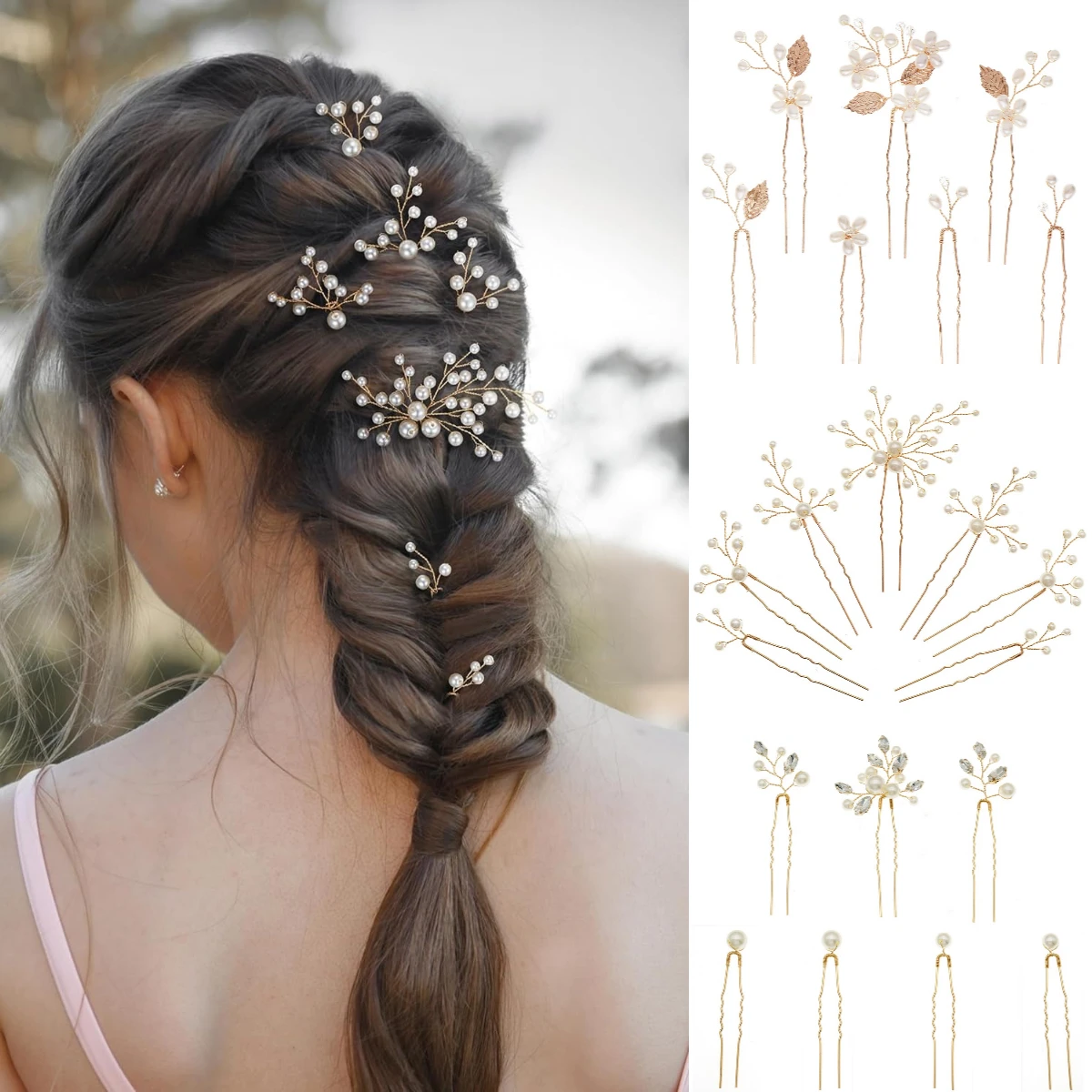 

7 шт./компл. заколки для волос с жемчугом для женщин, заколка для волос с жемчужным цветком, головной убор невесты, свадебные аксессуары для волос, вечерние заколки для волос в подарок