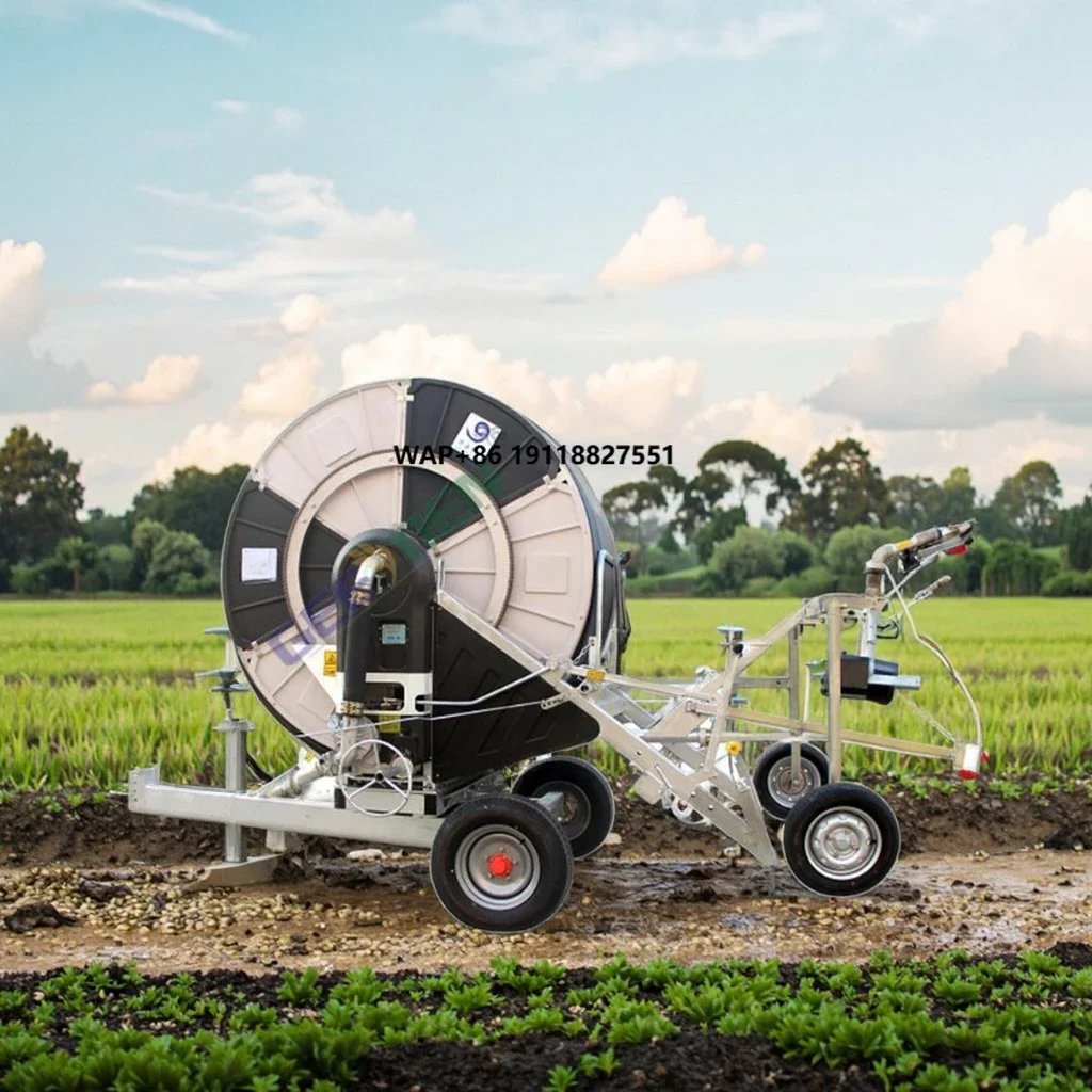Farm Irrigation System With Hose Reel & Rain Sprinkler Irrigation Machine