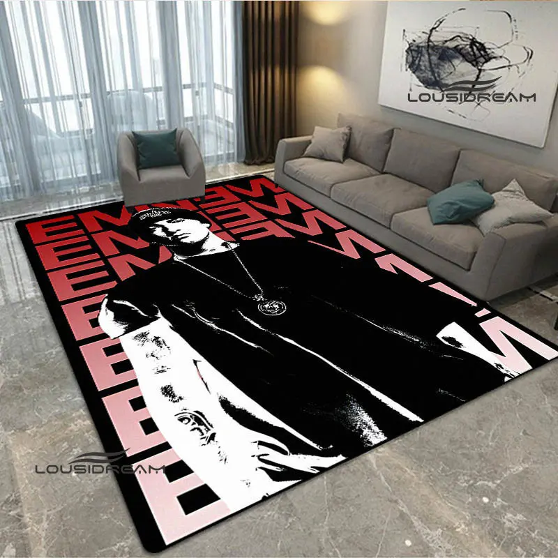 Eminem-alfombra estampada de cantante de hip -hop, alfombra antideslizante, Alfombra de anime para sala de estar, alfombra linda, alfombra al aire