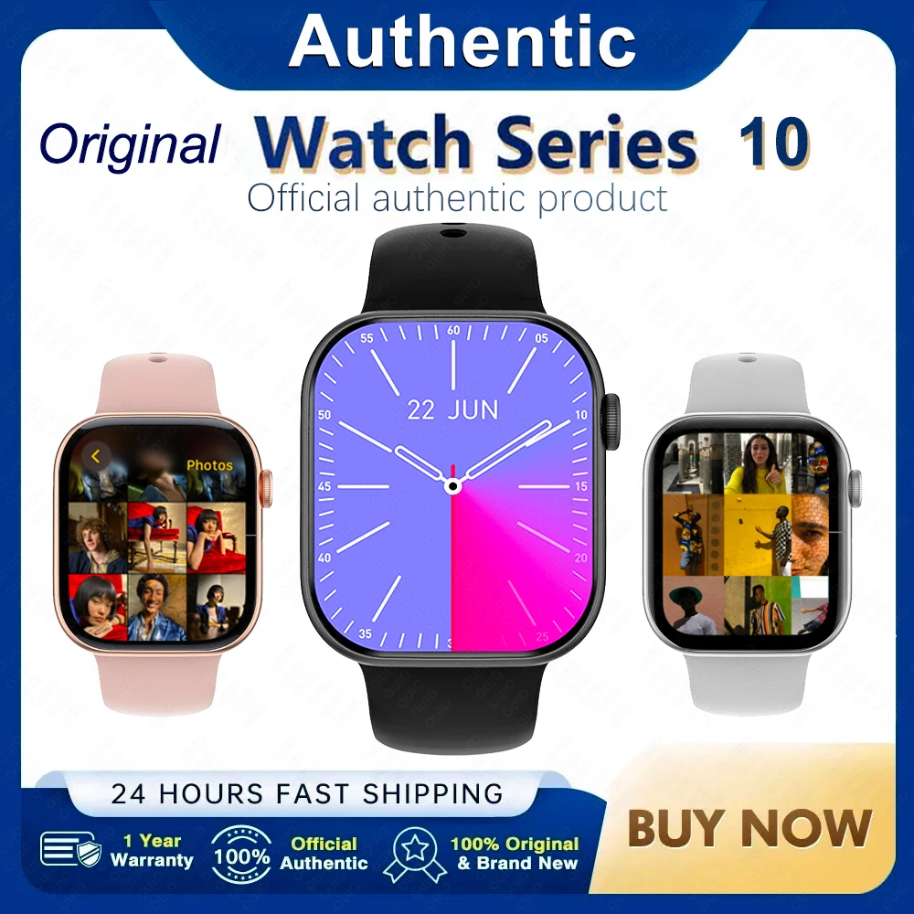 

Новые оригинальные умные часы для Apple Watch 10, 32 ГБ, память, музыка HD AMOLED, NFC, компас, Bluetooth-вызов, водонепроницаемые умные часы для женщин
