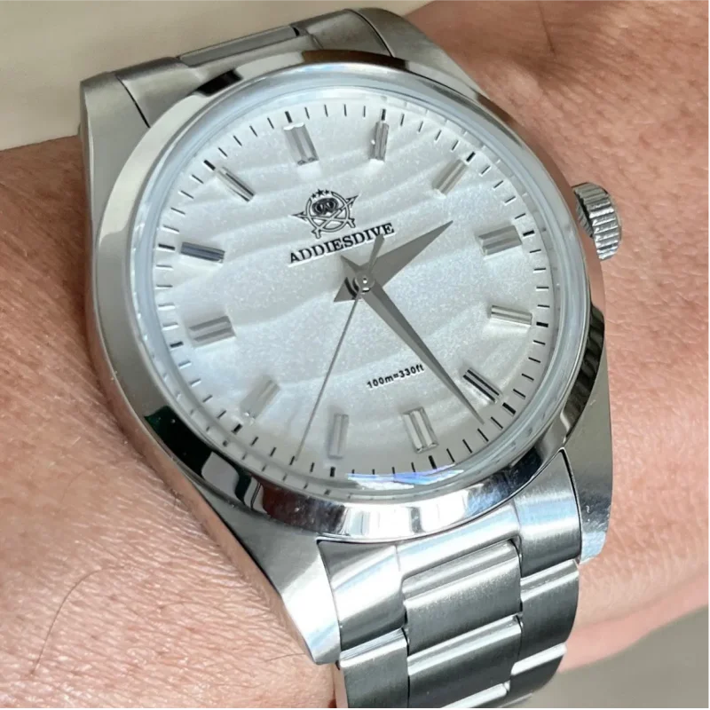 

ADDIESDIVE 36mm Reloj AD2030 Desert 3D Dial Without Logo Men's Watch 316L Stainless Steel 10Bar Diving VH31 Quartz Watches