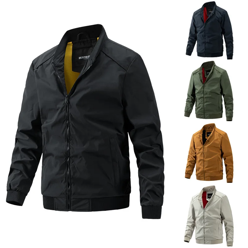 Men's Jackets, New Men's Clothing for Foreign Trade, Autumn and Winter Jackets, Stand Collar Jackets, Men's Jackets