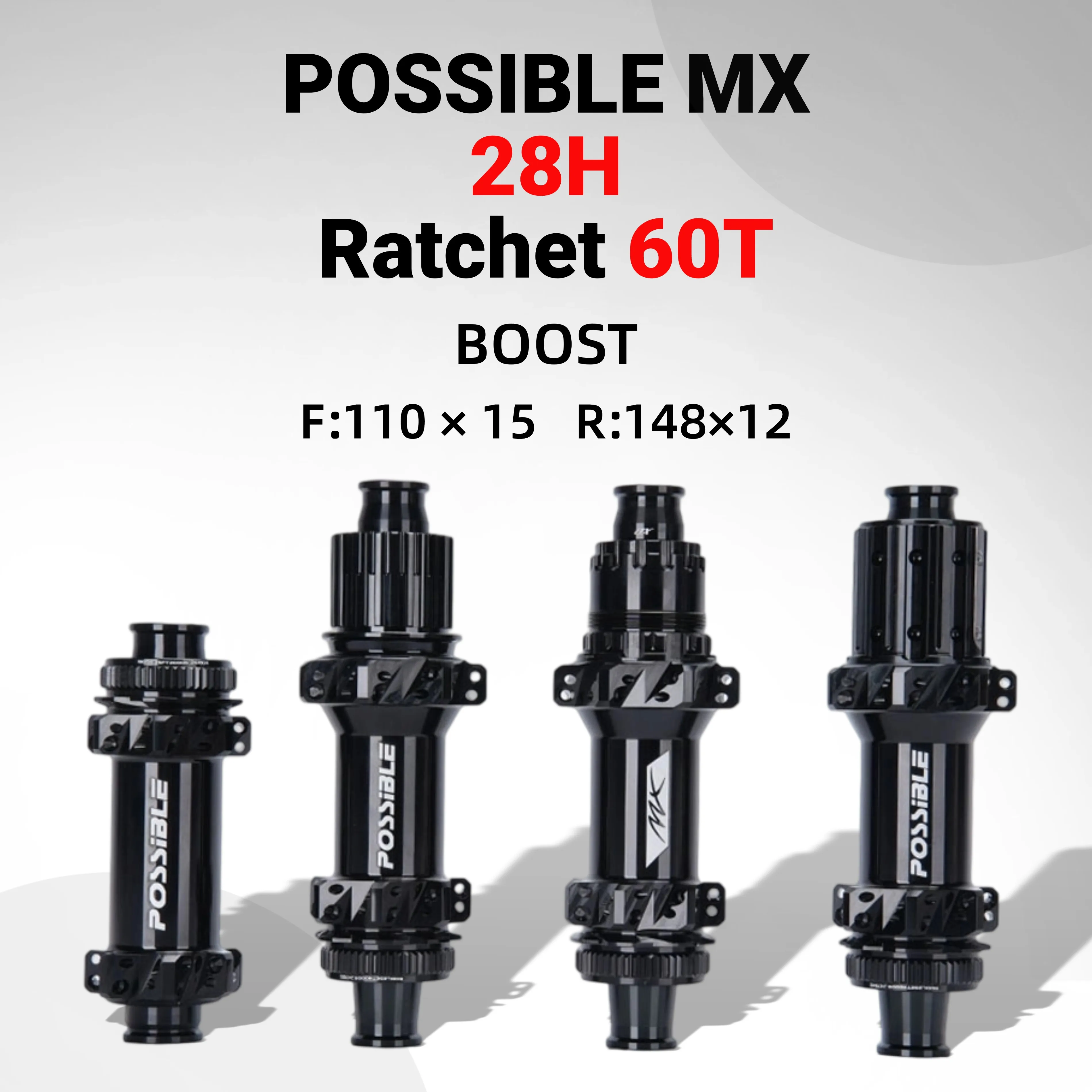 

POSSIBLE MX 60T MTB Boost Hubs 28H TPI Alex Star Ratchet Disc Brake For XD HG Micro Spline F 110X15 R 148X12 Center Lock