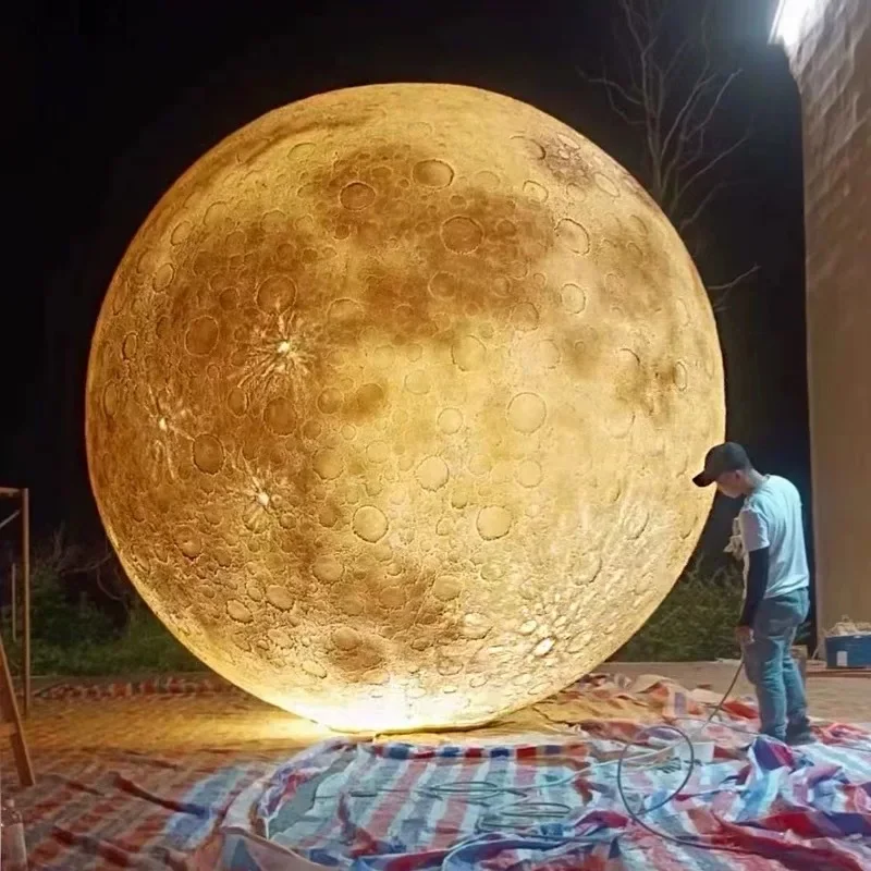 

3D Moon Lamp Outdoor Solar Light Waterproof Garden Decoration Landscape Atmosphere Floor Lamp