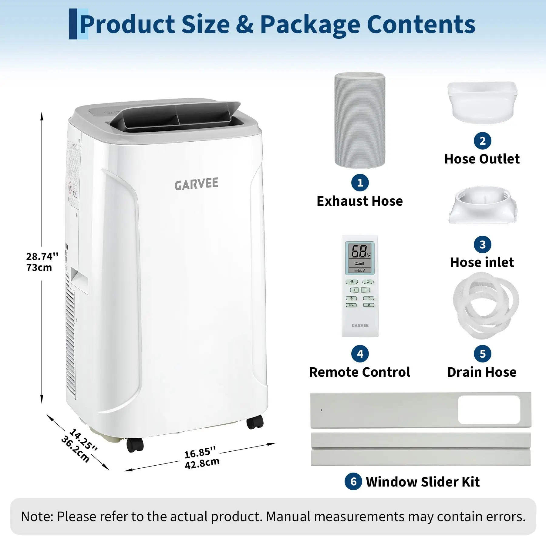 Floor Air Conditioner 12000 BTU Portable AC Unit 3-in-1 Mobile Cooling Dehumidifier With Window Kit For Home Office 550 Sq Ft