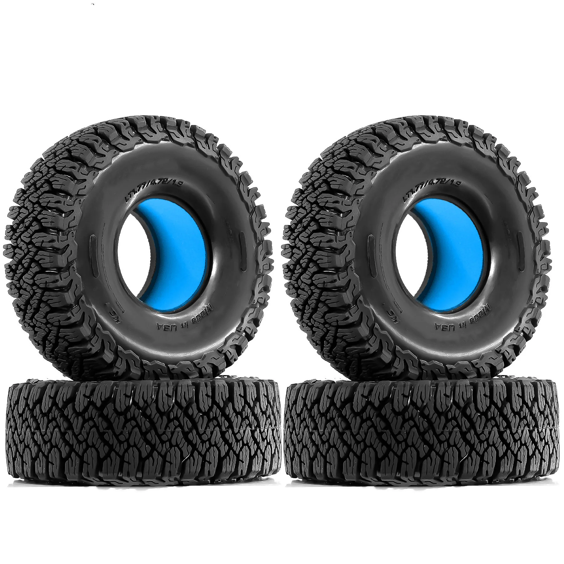 

4pcs 1.9 Rubber Tire Wheel TyresHigh-density sponge for 1/10 RC Crawler Car TRX4 D90 Axial SCX10 II III Redcat MST