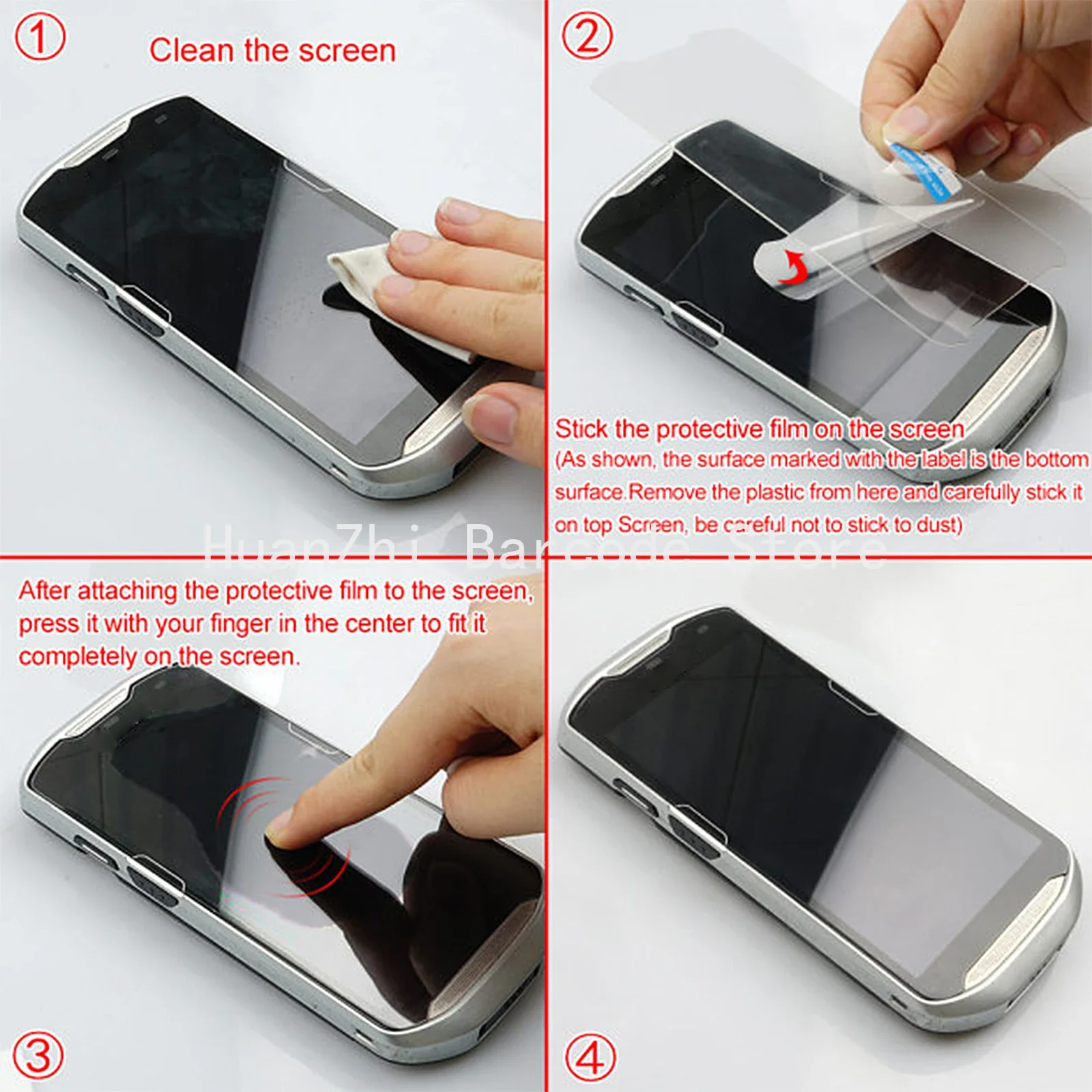 3PCS Tempered Glass Protective Film for Symbol Zebra TC51 TC510K TC56, 9H HD Screen Protector