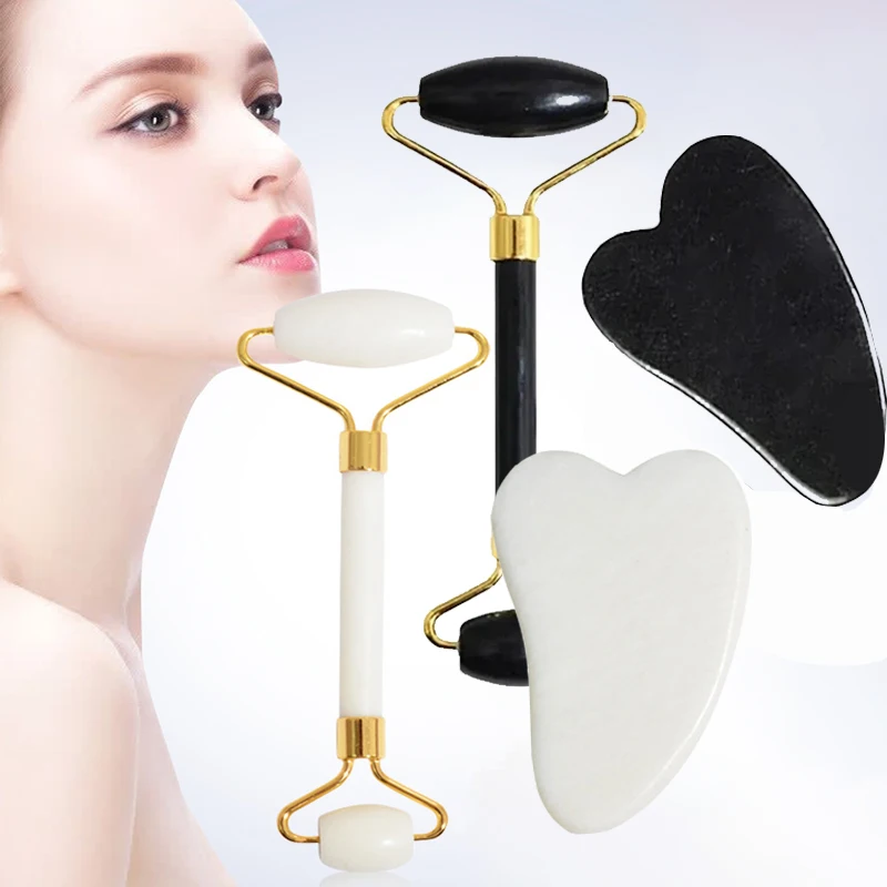 Natural Jade Face Massager Gua Sha Stone Face Guasha Masaje Facial Board Acupoint Eye Care SPA Massager Tool massage visage