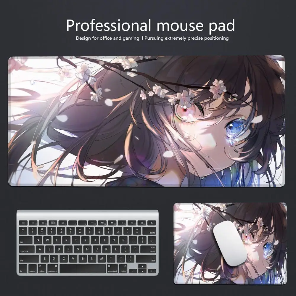 Sakura Girl cartoon Animation Beautiful patternsOffice Computer Desk Mat Table Keyboard Big Mouse Pad Laptop Cushion Nonslip