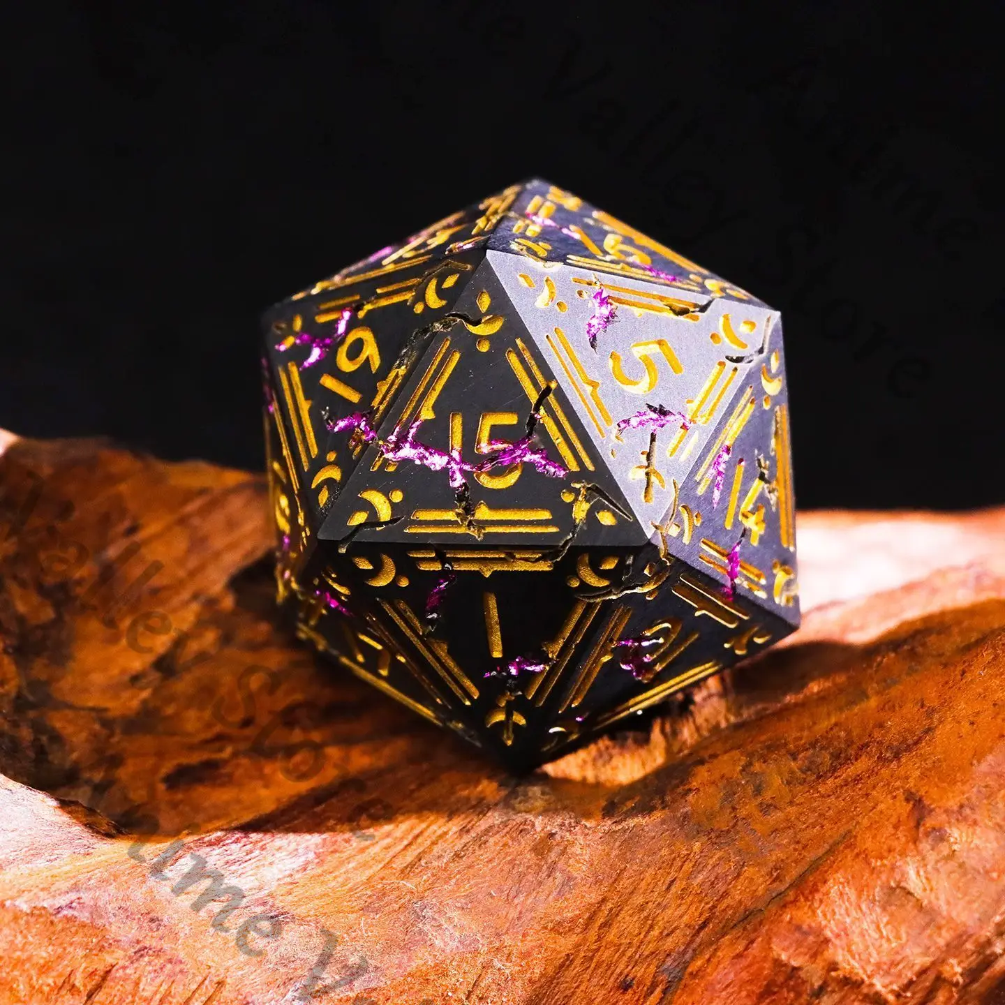 Anime inverso: 1999 Aleph Cosplay dados de resina Prop dibujos animados A dados de 20 caras huesos del diablo accesorios de dominó galopante regalo de Halloween