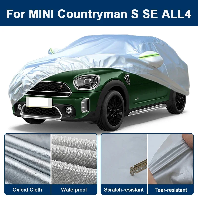 

Outdoor Full Car Cover For MINI Countryman S SE ALL4 with Reflective Strips Waterproof Snowproof Dustproof UV Protection
