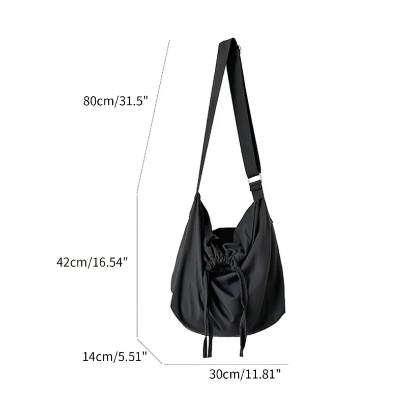 Large Capacity Bag for Women Nylon Tote Bag All-matching Shoulder Bag Drawstring Crossbody Bag Shopping Bag