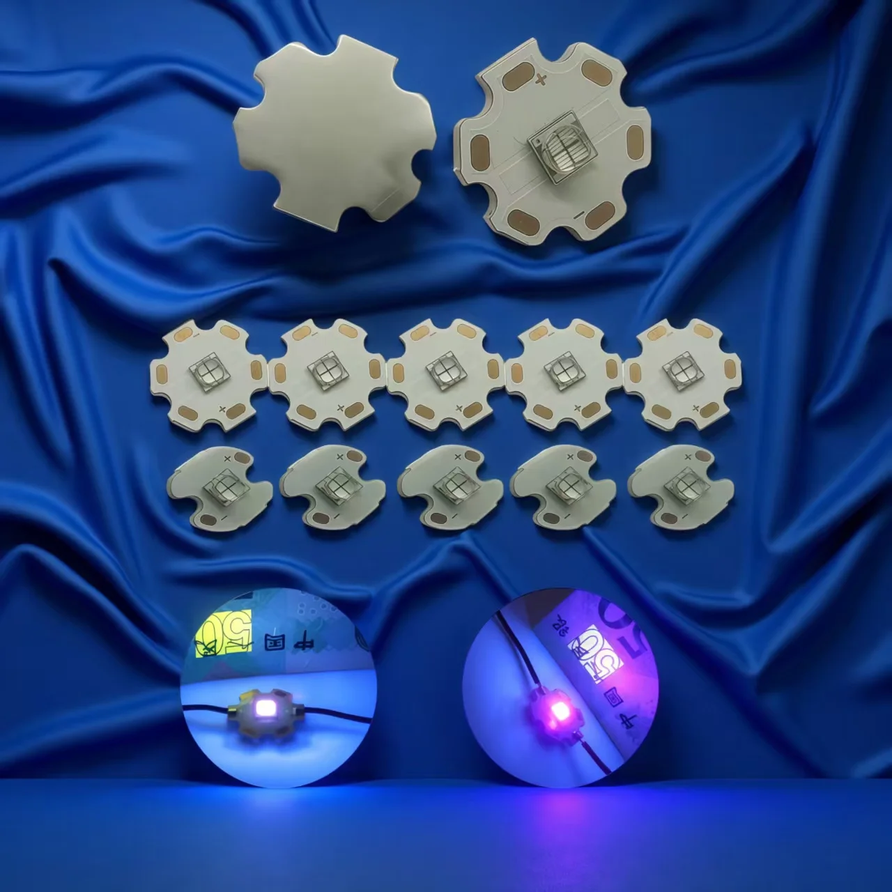 10W UV Ultraviolet 365nm Purple Light 4 In 1 SMD 5050 Ceramic LED Bead 395nm  4chip Welding 20MM Aluminum Substrate