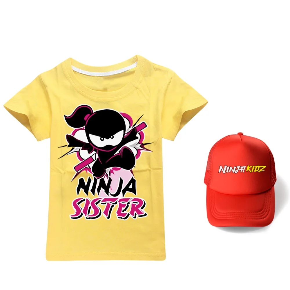 Childrens T Shirt NINJA KIDZ Summer Tee Cotton Casul Tshirt for Teenage Game 2-16Y Boys Graphic Tee Birthday Tshirt Girl Tops