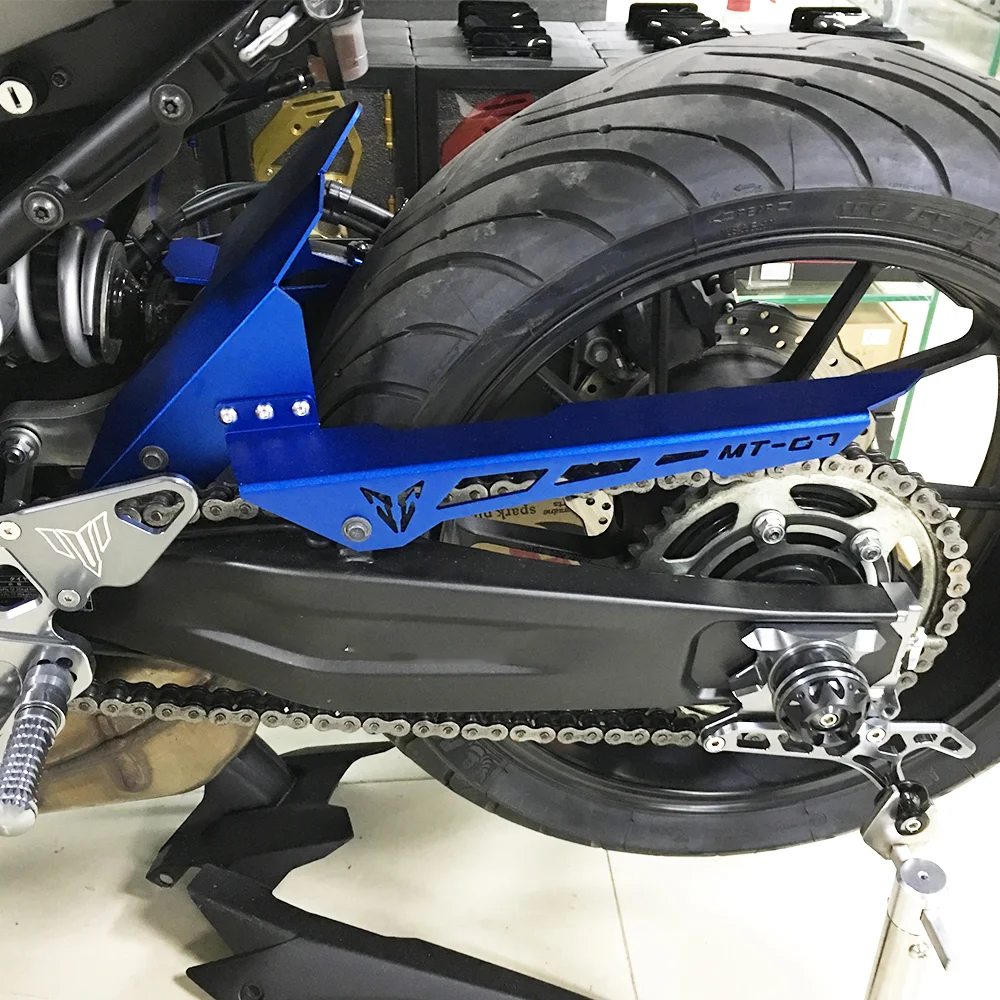 Motorcycle Rear Wheel Drive Chain Guard Cover Protection For Yamaha MT-07 FZ-07 2013-2023 XSR700 Tracer700 Tracer 7 Accessories