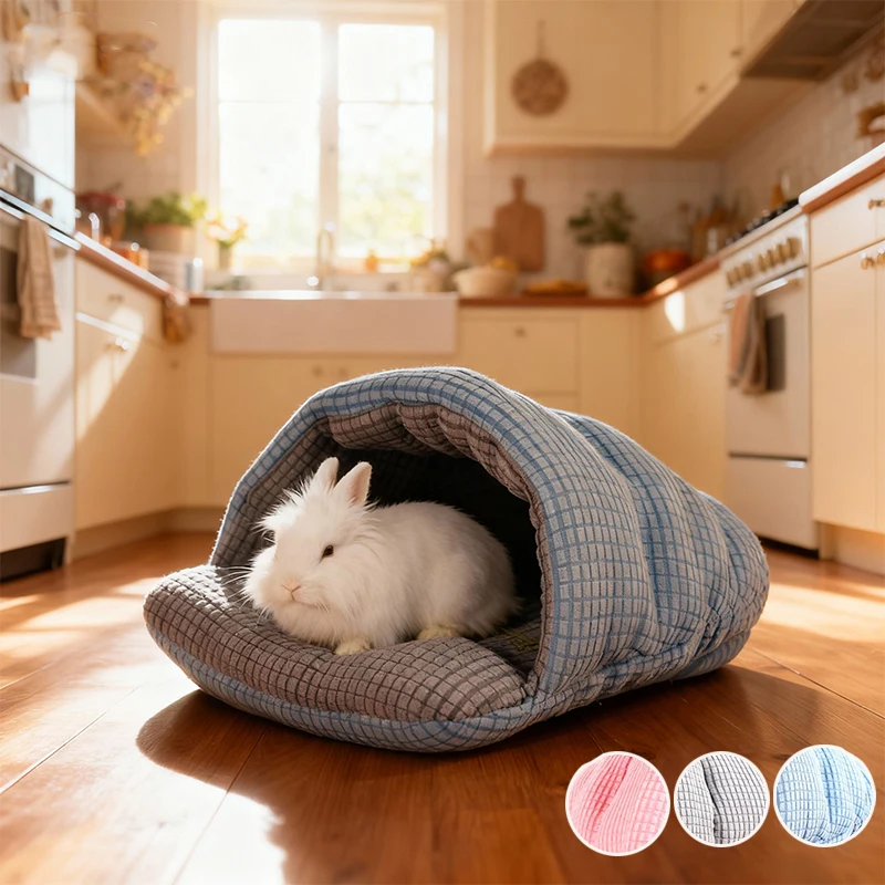 

Large Capacity Pet Sleeping Bag with Semi Enclosed Design Safe and Warm Pet Nest Hamster Rabbit Shelter Machine Washable 애완동물 용품