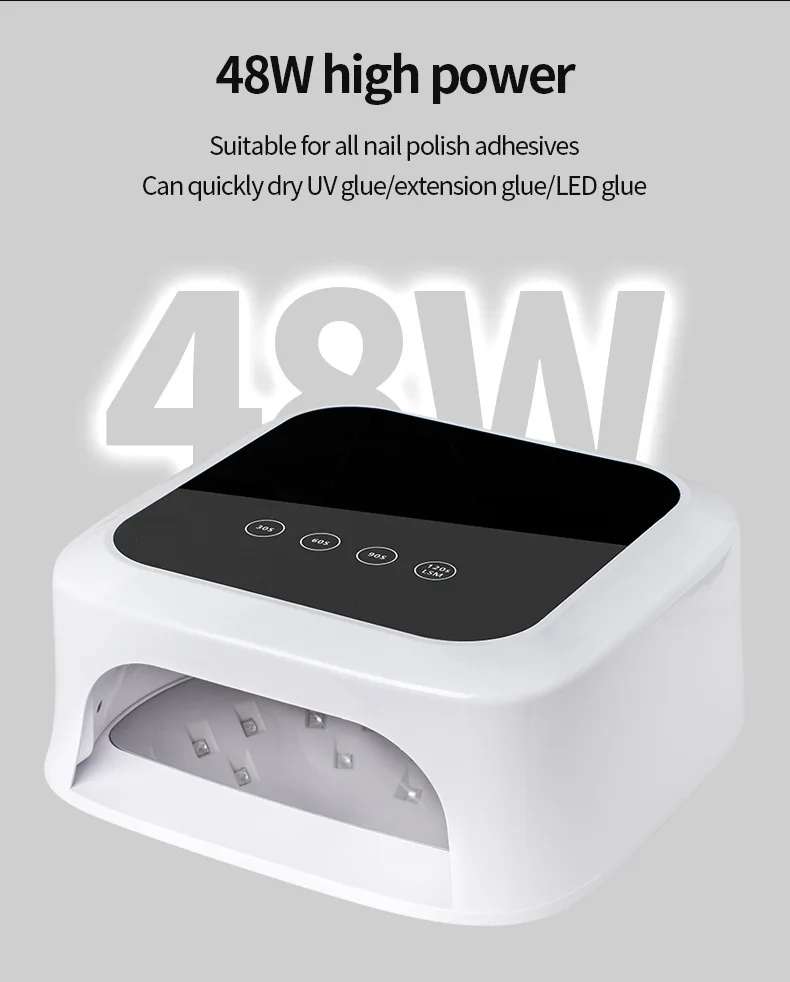 48W High-Power UV Nail Curing Light Hand Therapy Lamp No Black Hand Effect Special Nail Care Lamp for Salons