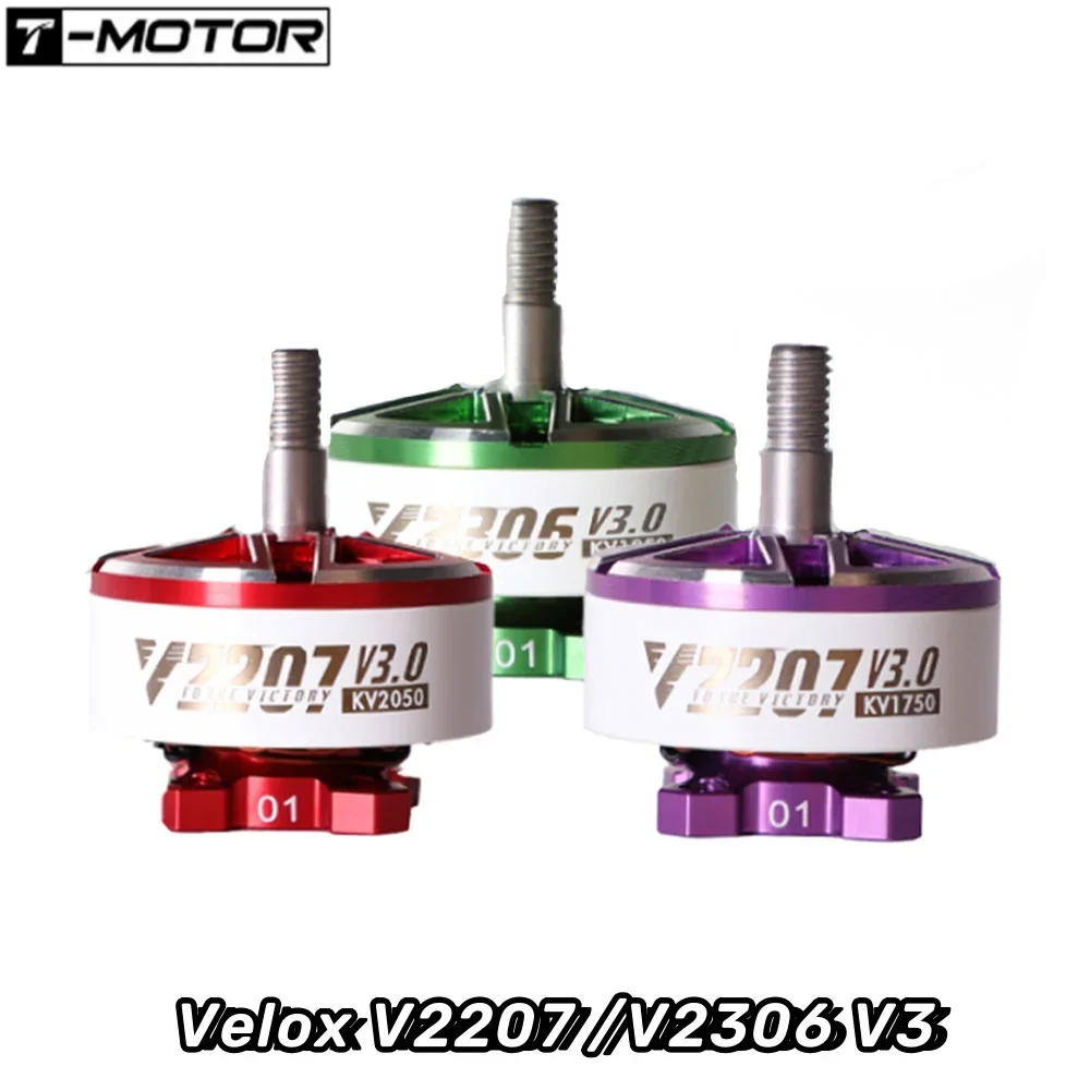 T-Motor Velox V2207 /V2306 V3 1750KV 1950KV 2050KV 6S  / 2550KV 4S Brushless Motor for FPV Freestyle Drones DIY Parts