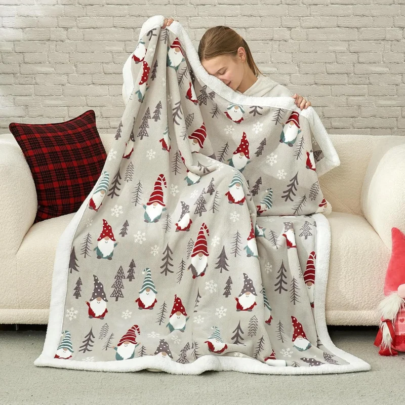 

Comfortable Arctic Dwarf Blanket Christmas Sherpa Blanket (60 inches x 50 inches)