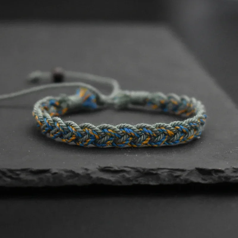 Multi Color Tibetan Buddhist Bracelet Women Men Lucky Beads Charm Adjustable Yoga Braided Rope Bracelets Friendship Jewelry