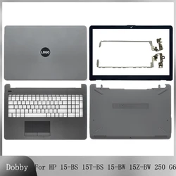 Laptop LCD tampa traseira, moldura frontal, dobradiças LCD, Palmrest, caixa inferior, cinza, HP 15-BS, 15T-BS, 15-BW, 15Z-BW, 250, G6, 929893-001