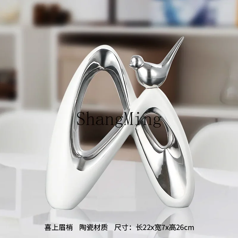 

CL Modern Chinese Creative Ceramic Ornament Home TV Cabinet Wine Cabinet Bedroom Tabletop Storage Vase Ornament