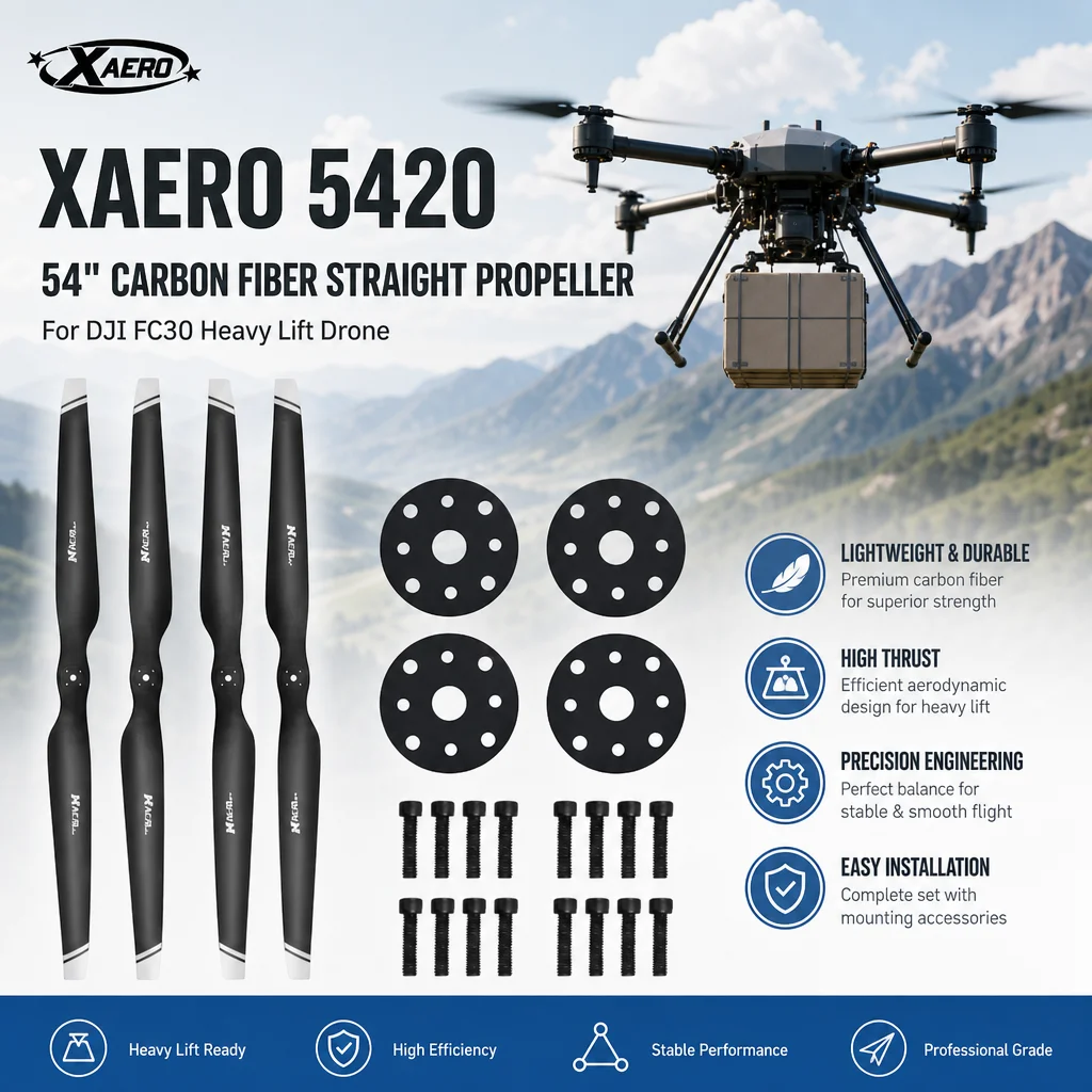 XAERO 5420 54 inch Carbon Fiber Straight Propeller for DJI FC30 Heavy Lift Drone