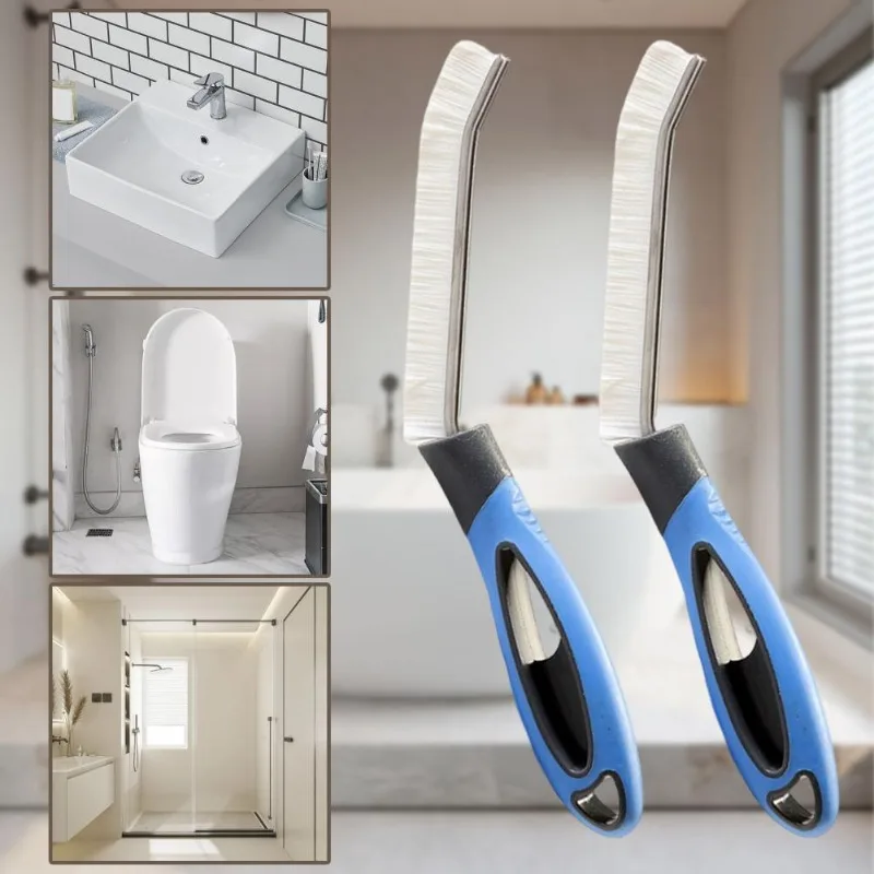 

Hard-Bristled Crevice Cleaning Brush, Multifunctional Gap Tool with Non-Slip Handle for Window & Car Detail Cleaning